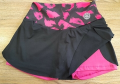 Pollera con cintura estampada