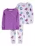 Pijama Infantil Carter's 3pçs com Calça e Blusa em Fleece e Camiseta Manga Longa Menina Roxo - comprar online