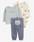 Conjunto Carter's 3 pçs com Camiseta Manga Longa, Calça e Body Bebê Menino Azul - comprar online