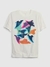 Camiseta Infantil GAP Manga Curta Surf Branca - loja online