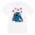Camisa Feminina Baby Look Stitch in Love na internet