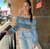 Blusa Jeans Cropped com Babados Dimy Candy