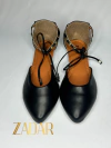 Sapatilha Zadar Aberta - Bico Fino - Preta/com tiras