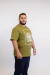 Camiseta Masculina Plus Size Estampada Verde 014 na internet