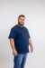 Camiseta Plus Size Masculina Básica Azul na internet