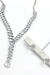 CONJUNTO COLAR ZIRCONIA MODELO GRAVATINHA BANHO NIQUEL: CRISTAL