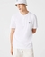 Camiseta Lacoste mascul. de algodão c/ gola Henley com botão - loja online