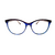 Armação para oculos estilo gatinha  nas cores azul e vermelhor nas hartes