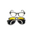 Armação para oculos unisex com lentes aclopaveis  amarela e preta
feita de acetato e com proteção solar Armações de óculos com clip-on