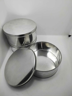 Lata central 16,5 cm diam, 7cm alto x 5 unidades - comprar online