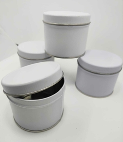 Latas blancas con tapa sombrero x 20 unidades - tienda online