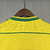Camisa Retrô Brasil 1998 Uniforme Home Versão Torcedor Masculino - Amarelo e verde