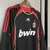 Camisa Retrô Milan 2006/2007 Uniforme Third Versão Torcedor Masculino Manga Longa- Preto na internet