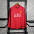 Camisa Retrô Manchester United 2007/2008 Uniforme Home Versão Torcedor Masculino Manga Longa- Vermelho