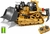 Bulldozer RC de metal de 9 canales, juguete realista de construcción para niños con luces y sonido, juguete de tractor tipo pista p