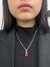 Collar ágata fucsia en punta
