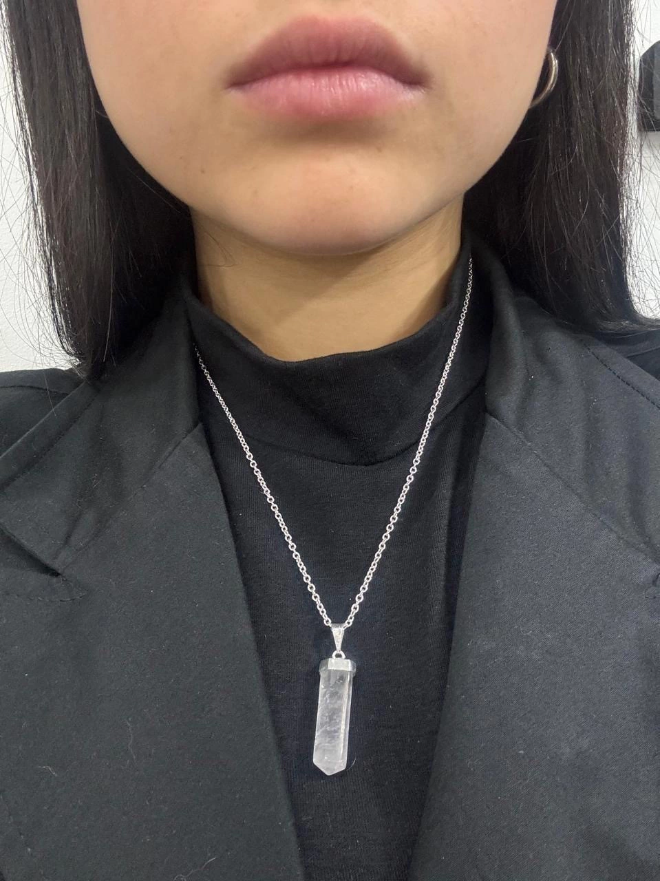 Collar cuarzo cristal en punta