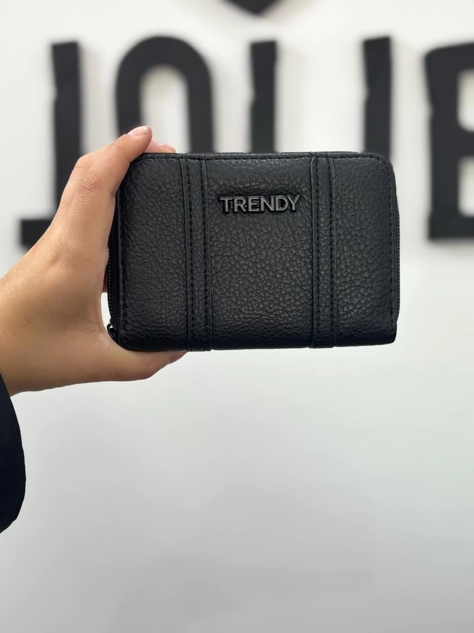 Billetera Trendy Mini Lineas Negro