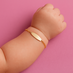 Pulseira infantil com placa - comprar online