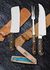 Cuchilla Bowie, Tenedor, Hacha y Afilador