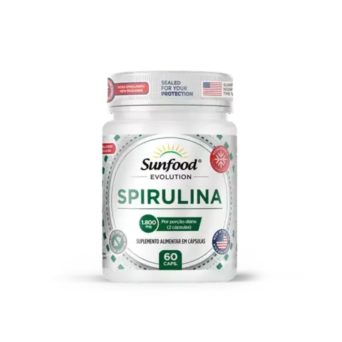 SPIRULINA 1800MG 60 CAPS SUNFOOD EVOLUTION