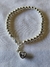 Pulsera Bolitas plata con Dije Corazon Circon