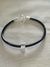 Pulsera CUERO dije Stopper plata