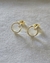 Aros DIOR RODINADOS DORADOS