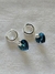 Aros Argollas Cristal Corazones Blue - comprar online