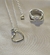 Collar Corazon Calado - Anillo Cuadrado I - Anillo liso con circon DE DIOS - comprar online