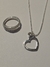 Anillo Cross pave - Cadena Corazon calado & circon DE DIOS - comprar online