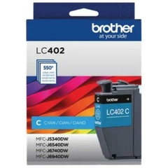 LC402C Cartucho Brother Cyan Alto Rendimiento Hasta 550 Páginas