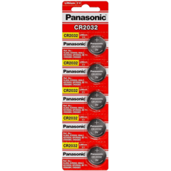 Pila Panasonic De Litio Tipo Moneda 3v CR2032 Tira con 5 pz