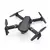 Drone Alpha Start One em posição de sobrevoo, com corpo preto e detalhes em azul.