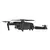 Drone Alpha Start One visto de lado, com hélices e câmera visíveis.