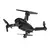 Drone Alpha Start One em voo, com design compacto e hélices pretas.