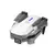 Drone Alpha Start One dobrado, com hélices pretas e corpo branco, equipado com câmera na parte frontal.