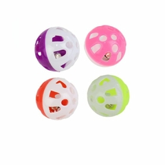 Bola para Pet de Plastico com Guizo 4 Peças Color