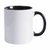 Caneca Importada Interior e Alça Colorida 325ML Preto