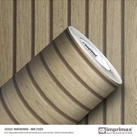 VINIL GOLD MADEIRA RIPADA MR - 2102 1,22 X 25M
