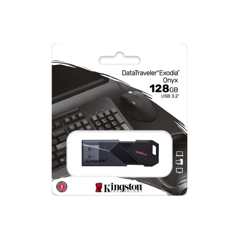 Pendrive 128 Gb Kingston 3.2 Exodia Onyx Black