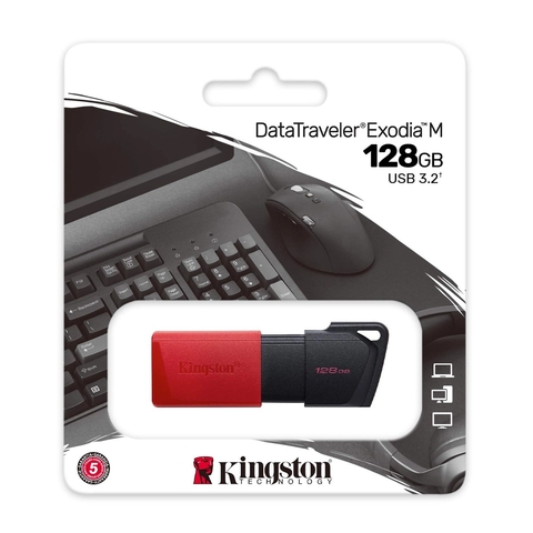 Pendrive 128gb Kingston 3.2 Exodia M Rojo