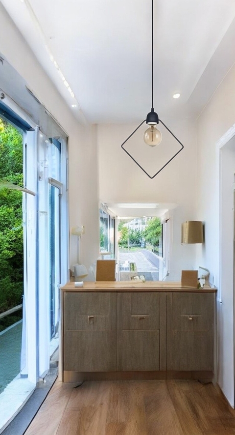 Lámpara Rombo Colgante Estilo Industrial Minimalista