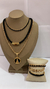 CONJUNTO PRETO NOSSA SENHORA - VERNIZ ITALIANO / BANHADO.