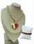 CONJUNTO CORAÇÃO VERMELHO - VERNIZ ITALIANO.