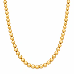 Cadena Bolitas Grandes Plata 925 Dorada