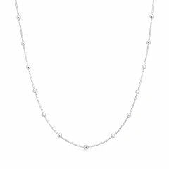 Collar Veneciana con Bolitas Plata 925