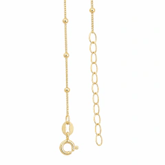 Collar Veneciana con Bolitas en Plata 925 Dorada - comprar online