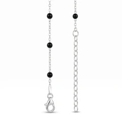 Collar Bolitas Negras Plata 925 - comprar online
