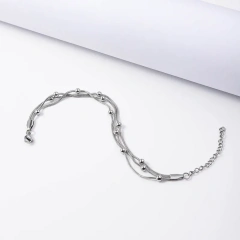 Pulsera Triple con Bolitas de Acero Quirúrgico